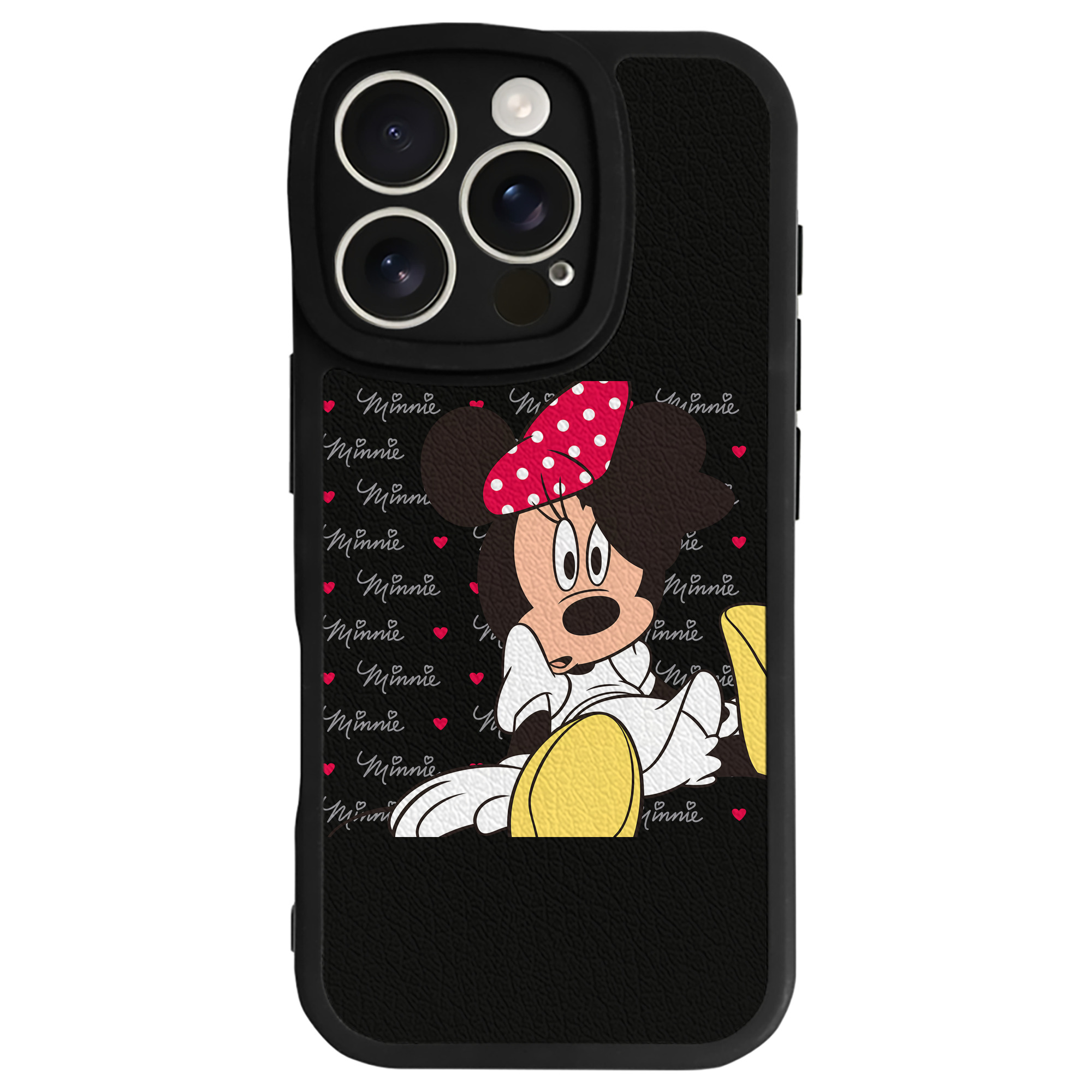 （画像用） ミッキーマウス Mickey Mouse 【iPhone 16シリーズ対応】シリコンスマホケース（レザー調） 材質：シリコン
